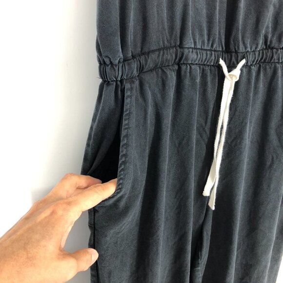 tentree Black Lightweight Tencel V-neck Surpliced / Wrap Blakely Jumpsuit S - Picture 8 of 14